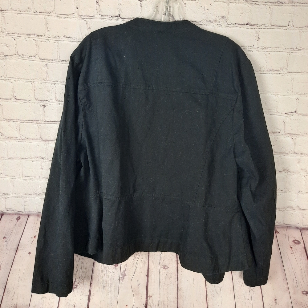 2X Torrid Black Open Front Twill Military Jacket - Picture 5 of 10
